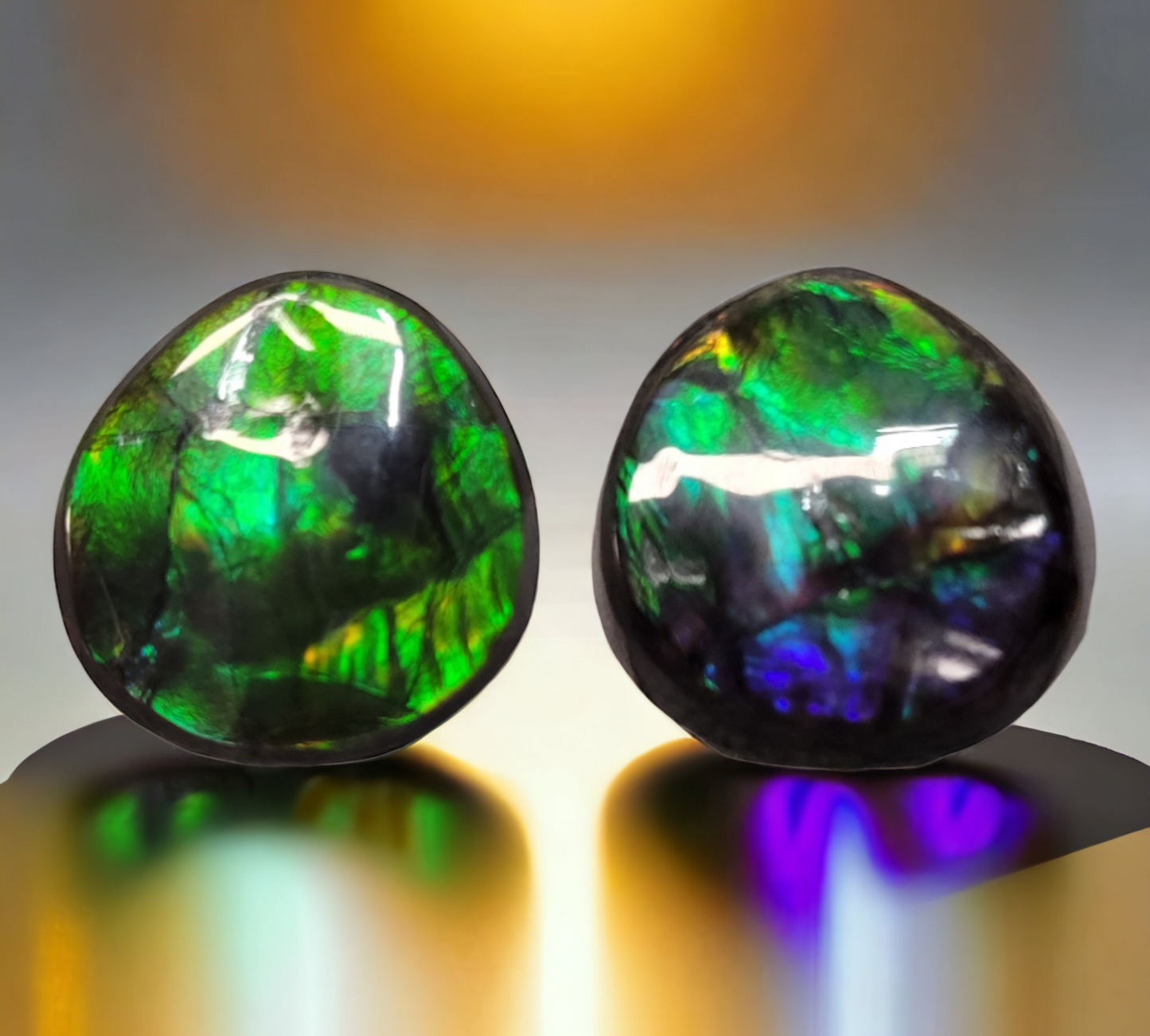 Ammolite Stone : MIS00522 (Double side)
