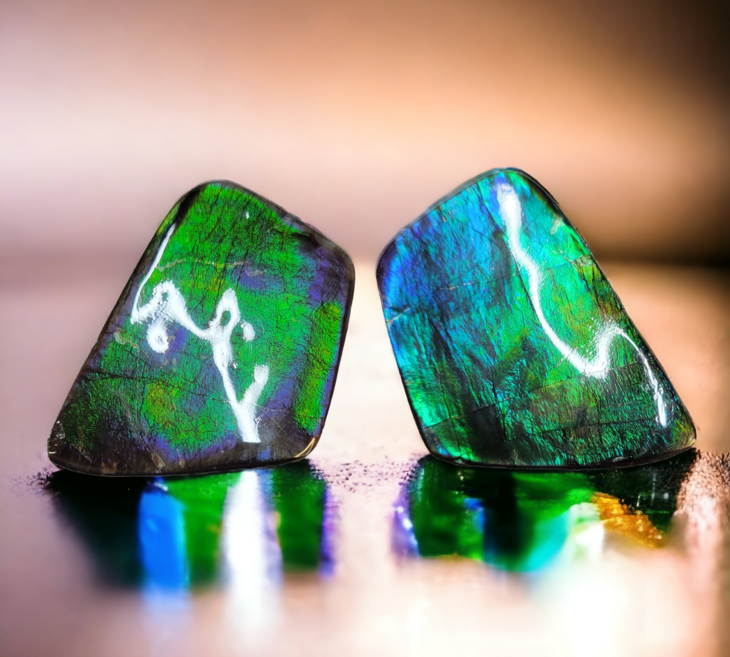 Ammolite Stone : MIS00486 (Double Side)