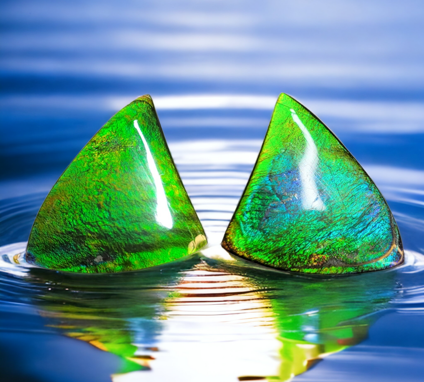 Ammolite Stone : MIS00470 (Double Side) (M)