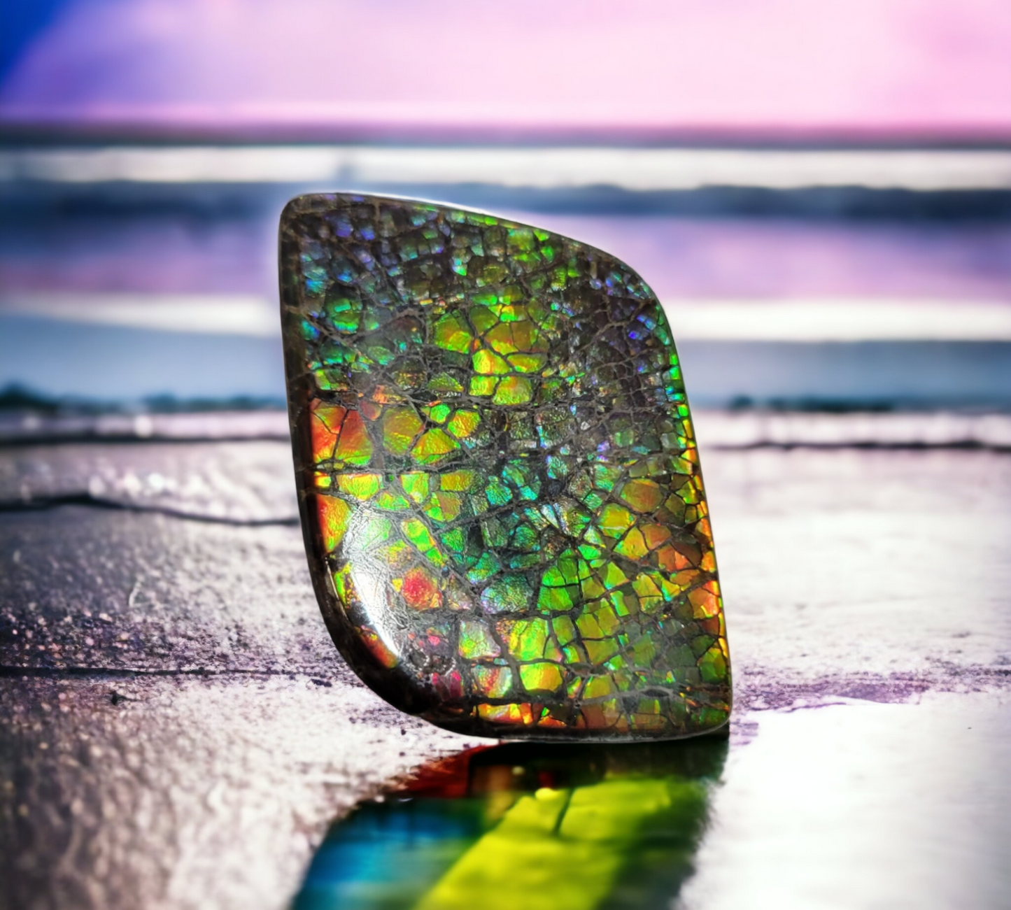 Ammolite Stone : MIS00560 (Dragon Skin)