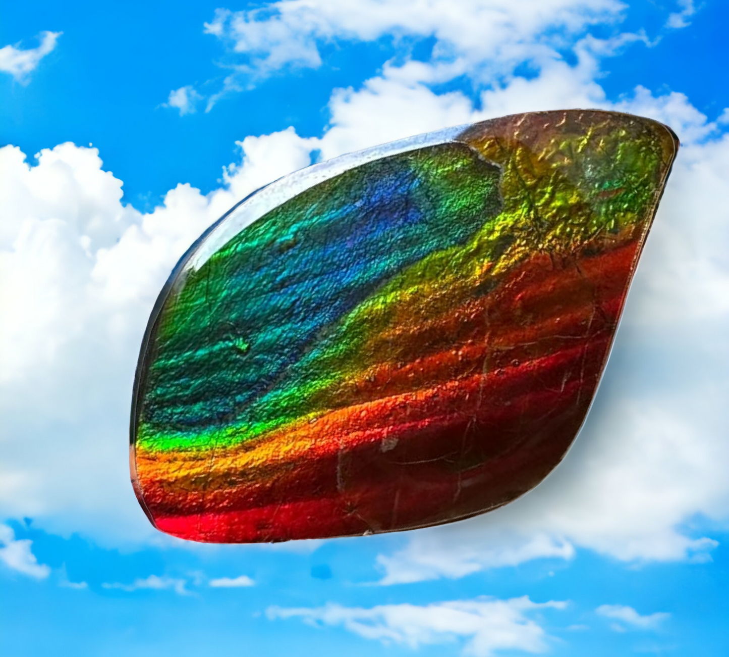 Ammolite Stone : MIS00726 (Double Side) (M)