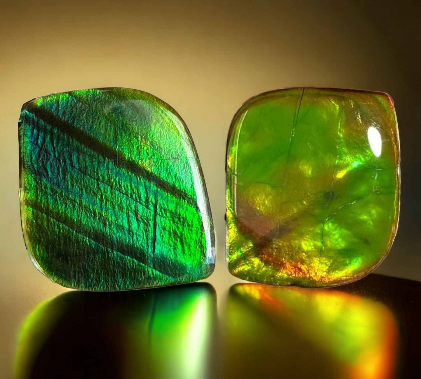 Ammolite Stone : MIS00475 (Double Side) (M)
