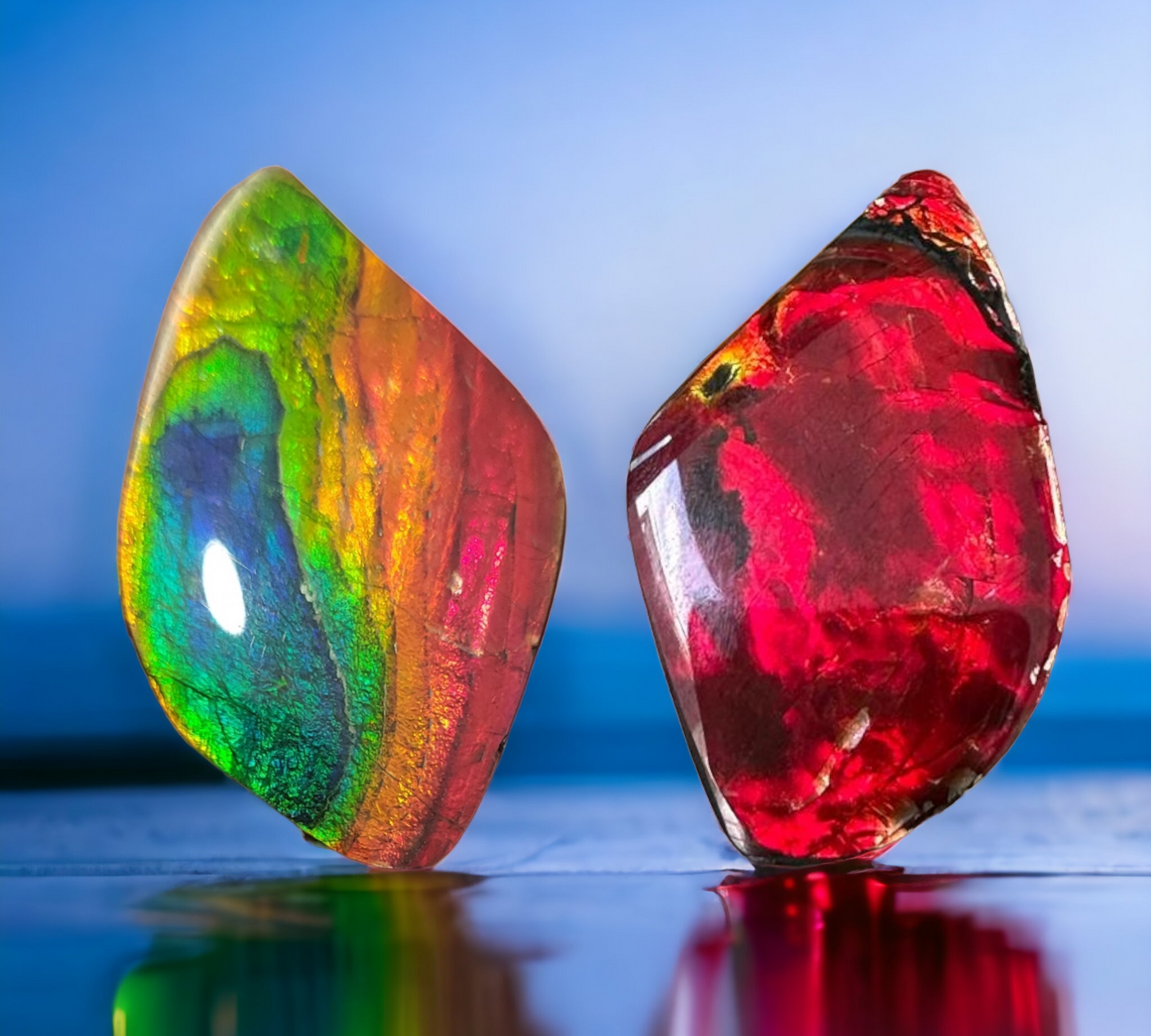 Ammolite Stone : MIS00726 (Double Side) (M)