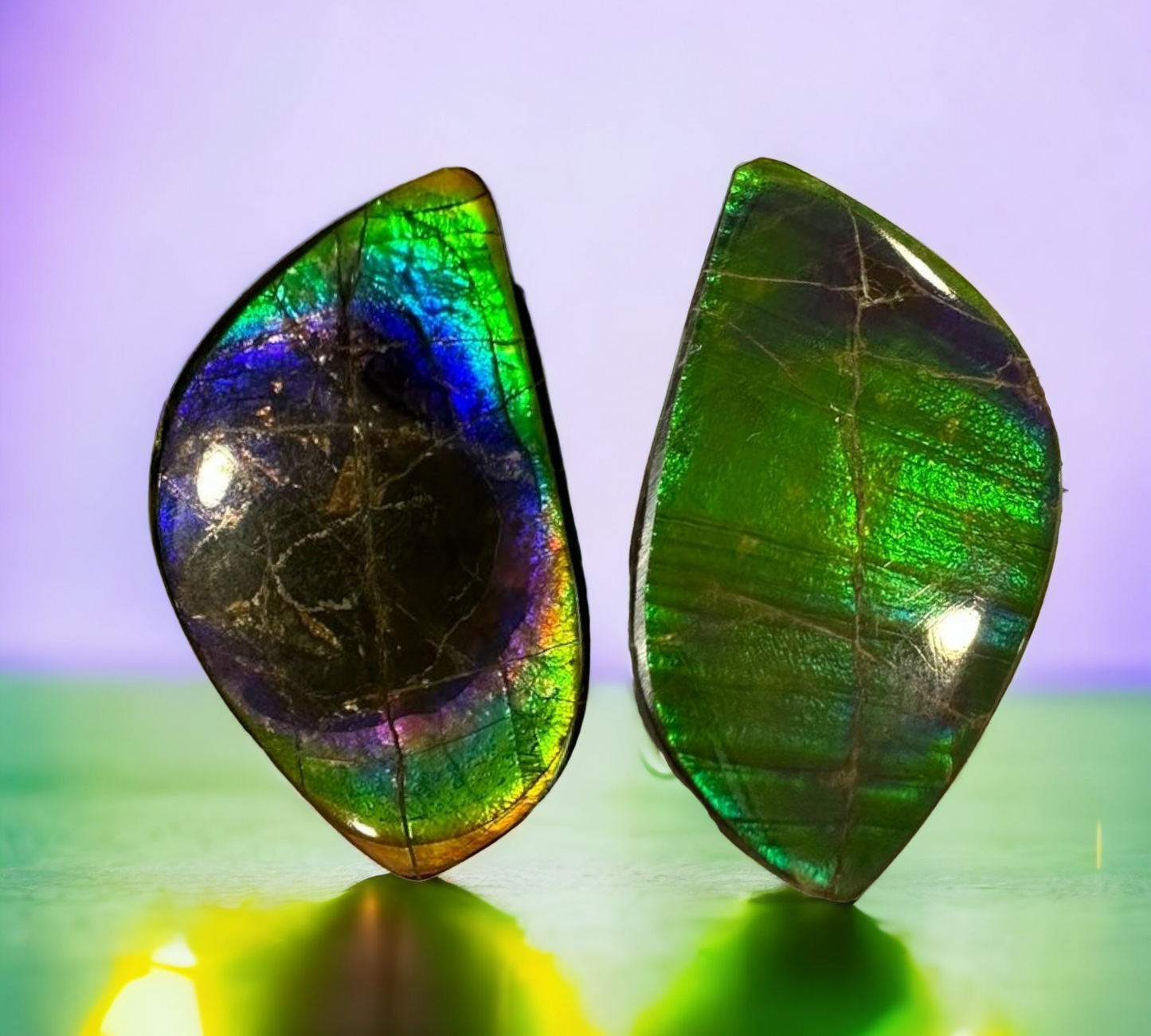 Ammolite Stone : MIS00729 (Double Side) (M)